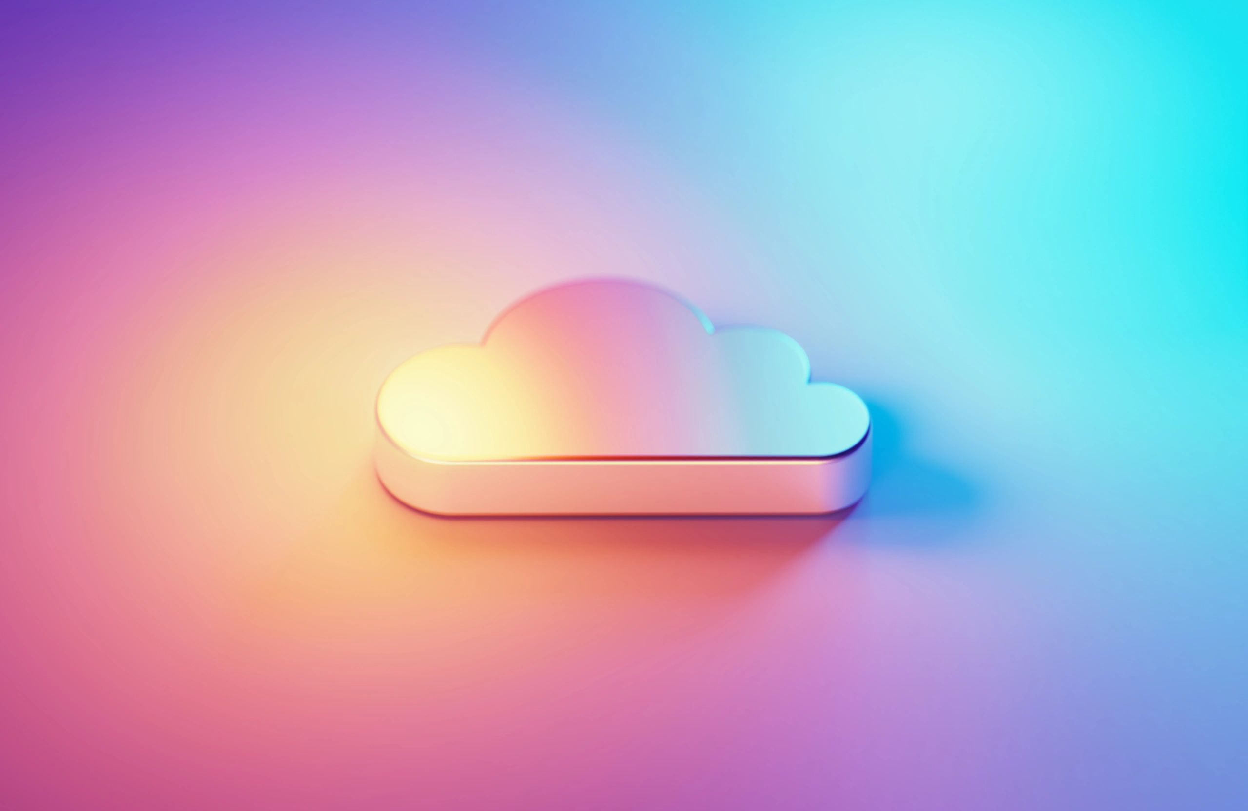 Cloud computing icon representing secure collaboration